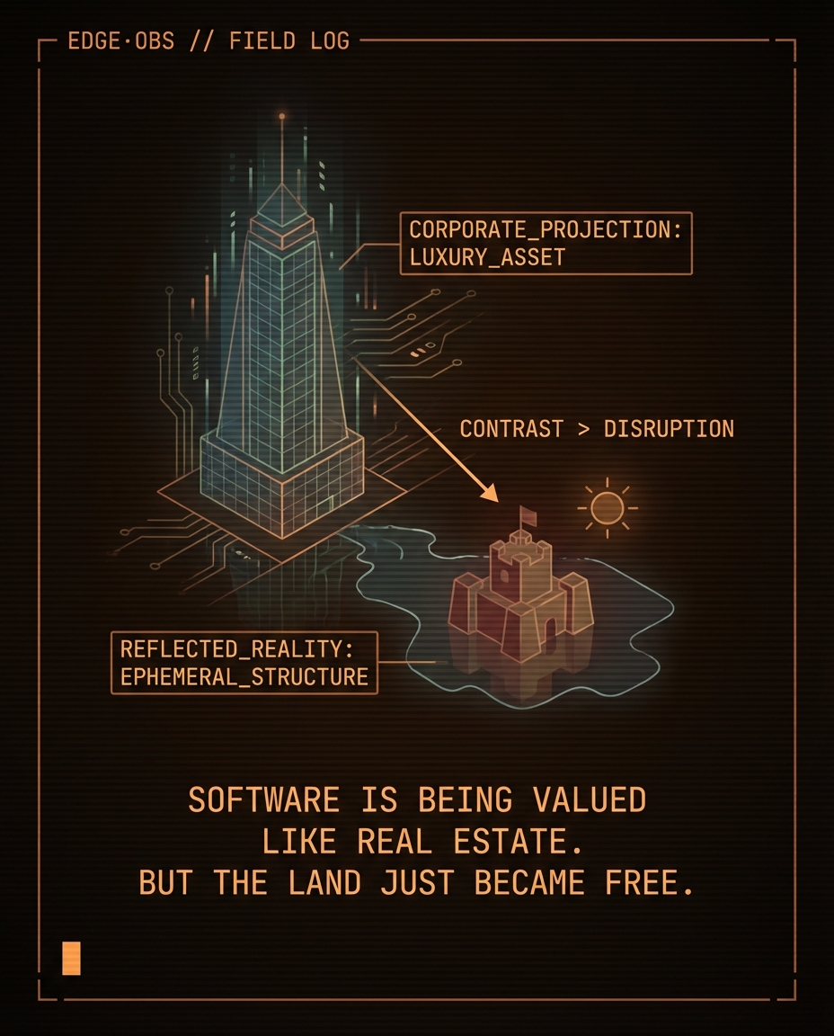 Software is being valued like real estate. But the land just became free.