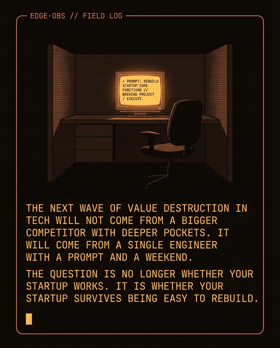 Software is being valued like real estate. But the land just became free. — slide 9 of 9